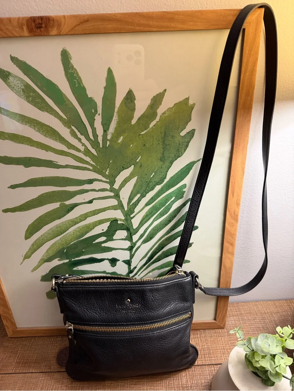 KATE SPADE Black Leather Crossbody